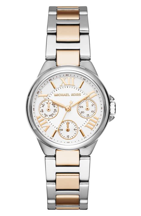 michael kors mini camille two tone watch|Michael Kors camille watch gold.